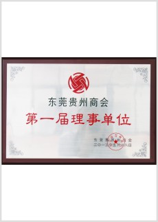 春雷荣誉-东莞贵州商会第一届理事单位